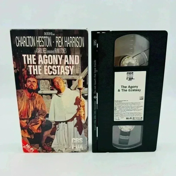 Vintage The Agony and The Ecstasy VHS Movie Tape #1007 - Picture 4 of 5